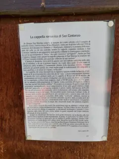 Pannello illustrativo - Chiesa di San Costanzo a Vignolo