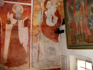 San Tommaso, dettaglio - Cappella di San Bernardo di Clairvaux o delle Forche a MondovìFrazione Ferrone