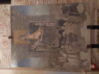 Affresco staccato Madonna col Bambino - Chiesa Museo di San Giovanni a Asti