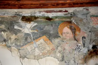 Annunciazione dettaglio - Cappella di San Massimo a Challand-Saint-VictorFrazione Viran