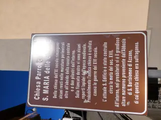 Pannello illustrativo - Parrocchiale di Santa Maria delle Ghiare a Castello di Annone