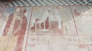 Affreschi in facciata - Chiesa o Cappella di Sainte-Marie Madeleine de Villa a GressanFrazione La Madeleine