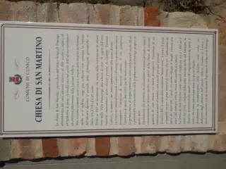 Pannello illustrativo - Chiesa di San Martino a CunicoFrazione Bricco San Martino