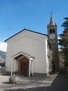 Facciata - Parrocchiale di Sant'Orso a JovençanFrazione Les Adams