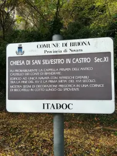 Cartello - Chiesa di San Silvestro in Castro a BrionaFrazione Proh