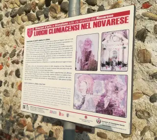 Pannello illustrativo - Oratorio di Santa Maria di Lebbia a Carpignano Sesia