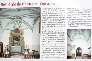 Foglio illustrativo - Cappella di San Bernardo di Mentone a OulxFrazione Constans