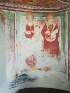 Madonna col Bambino e Santo - Chiesa della Madonna della Neve o San Pietro a CureggioFrazione Marzalesco