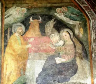 Affresco Nativita - Cappella del Castello a Saliceto