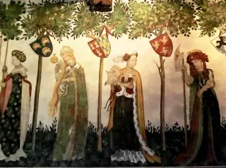 Affreschi della Sala Baronale - Cappella del Castello a Manta