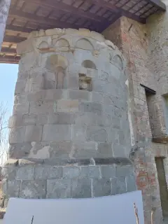 Abside Esterno - Oratorio di San Fortunato a MontegiocoFrazione Palazzo