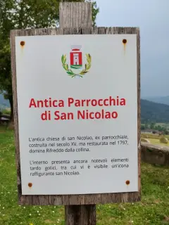 Pannello illustrativo - Chiesa di San Nicolao a Rifreddo