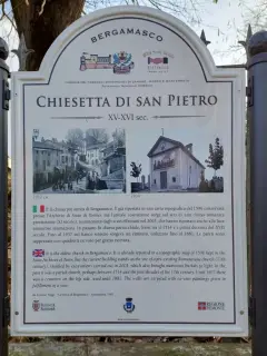 Pannello illustrativo - Chiesa di San Pietro a Bergamasco
