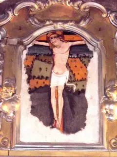 Cristo sulla parete di fondo - Parocchiale di San Quintino a MondovìFrazione San Quintino