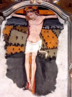 Cristo sulla parete di fondo - Parocchiale di San Quintino a MondovìFrazione San Quintino