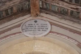 Scritta commemorativa - Oratorio di San Bernardo a ScopelloFrazione Ordarino