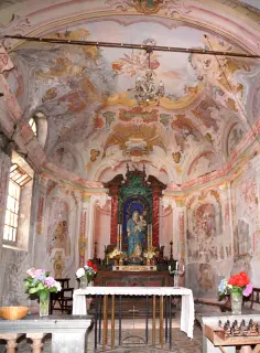 Interno - Oratorio di Santa Maria a BorgosesiaFrazione Vanzone