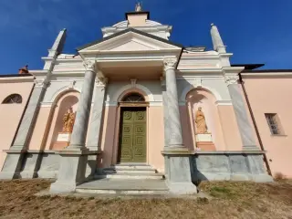 Facciata sud - Parrocchiale di San Martino Vescovo a Alice Superiore