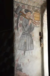 Affresco all'ingresso - Cappella di San Michele a VerrayesFrazione Marseiller