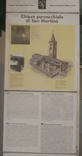 Pannello illustrativo - Parrocchiale di San Martino e Santa Barbara a Verrayes
