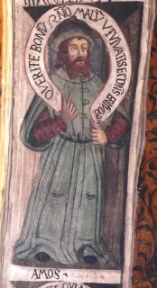 Profeta Amos - Chiesa di Santa Maria Assunta o Saint-Roch o Castro Argenteo a VilleneuveFrazione Saint-Roch