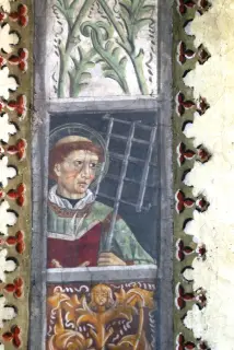 Affresco del sottarco San Lorenzo - Collegiata di Sant'Orso a Aosta