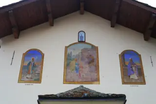 Sant'Anselmo e San Bonifacio e statua Sant'Orso - Parrocchiale di Sant'Orso a Cogne