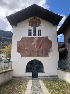 Facciata - Santuario di Notre Dame de Pitié a CharvensodFrazione Pont Suaz