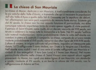 Pannello illustrativo - Chiesa di San Maurizio a Saint-VincentFrazione Moron