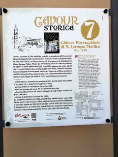 Pannello illustrativo - Parrocchiale di San Lorenzo Martire a Cavour