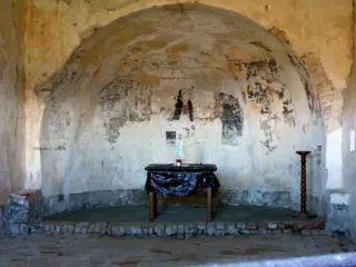 Affreschi del catino absidale - Cappella di Santa Maria Dei Genitrix a Villafranca PiemonteFrazione San Luca