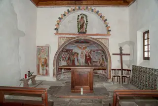 Interno - Oratorio di San Giovanni Battista a Alto SermenzaFrazione Rimasco - Ferrate