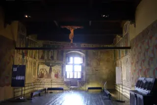 Vista - Cappella del Castello a Fénis