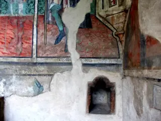 Parete di fondo, particolare - Cappella di San Sebastiano a Pianezza