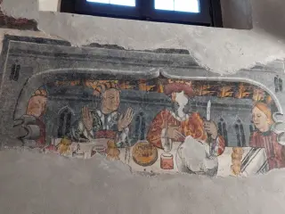 Miracolo del pollo - Cappella di San Giacomo a Busca
