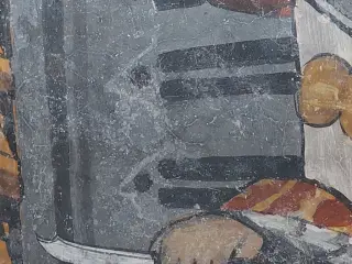 Miracolo del pollo dettaglio - Cappella di San Giacomo a Busca