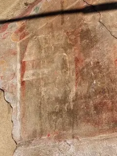 Annunciazione dettaglio - Cappella dei Santi Sebastiano e Roccco a Pont-Saint-Martin