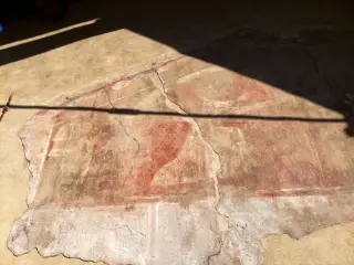 Annunciazione dettaglio - Cappella dei Santi Sebastiano e Rocco a Pont-Saint-Martin