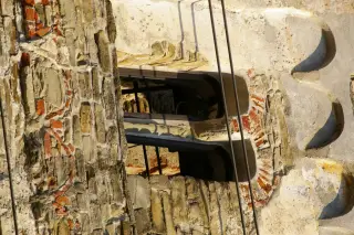 Dettaglio capitello a stampella campanile - Chiesa  Parrocchiale Vecchia dell' Assunta a Ponti