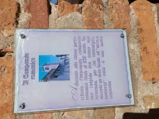 Pannello illustrativo - Parrocchiale di Santa Maria Archenda e dei Santi Stefano e Genesio a Rocca d'Arazzo