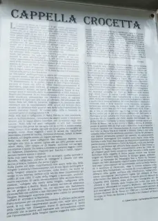 Pannello illustrativo - Cappella della Crocetta a Rocca de' Baldi
