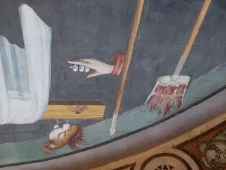 Cristo di pietà dettaglio - Chiesa o Abbazia di Sant'Antonio di Ranverso a Buttigliera AltaFrazione Sant'Antonio di Ranverso