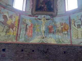 Ricostruzione affreschi con proiezione sugli originali - Parrocchiale di Santa Maria di Pulcherada a San Mauro Torinese