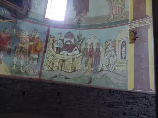 Ricostruzione affreschi con proiezione sugli originali - Parrocchiale di Santa Maria di Pulcherada a San Mauro Torinese