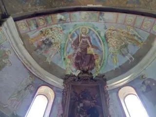 Ricostruzione affreschi con proiezione sugli originali - Parrocchiale di Santa Maria di Pulcherada a San Mauro Torinese