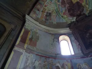 Ricostruzione affreschi con proiezione sugli originali - Parrocchiale di Santa Maria di Pulcherada a San Mauro Torinese
