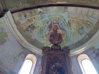 Ricostruzione affreschi con proiezione sugli originali - Parrocchiale di Santa Maria di Pulcherada a San Mauro Torinese