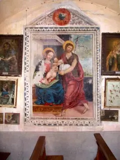 Navata nord Madonna col Bambino e San Giovanni anno domini 1533 - Cappella di San Giuliano a SaviglianoFrazione San Giuliano