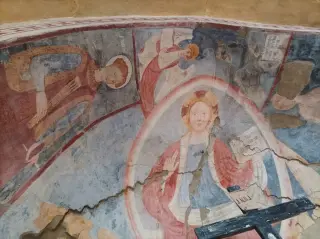 Cristo in Mandorla e santi - Chiesa dei Santi Fabiano e Sebastiano a Montiglio MonferratoFrazione Scandeluzza