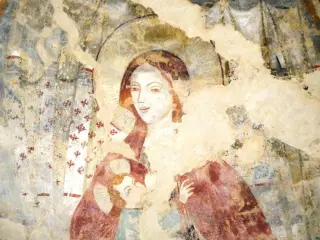 Madonna del latte con Bambino particolare - Chiesa di San Nicola o Nicolao a Settime